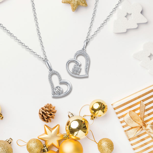 Open Heart Forever Love Charm Necklace Pendant silver925 primeandpure