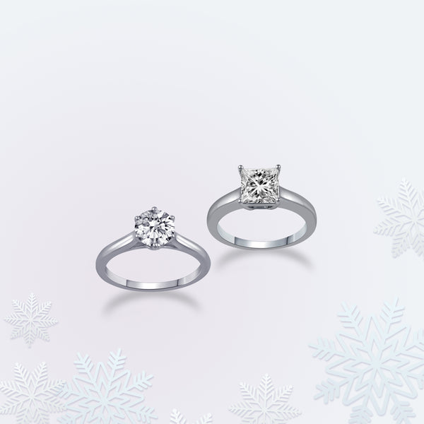 Round Cut Solitaire Ring in 925 Sterling Silver Jewelry engagement bridal anniversary fine cheap affordable