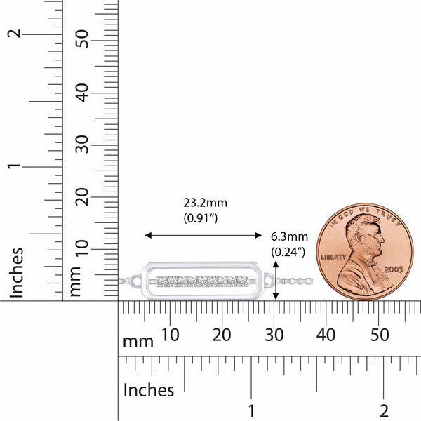 1/10 Cttw CZ Open Open Bar Rectangle Adjustable 7