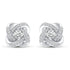 Pave Love Knot Stud Earrings silver925 primeandpure