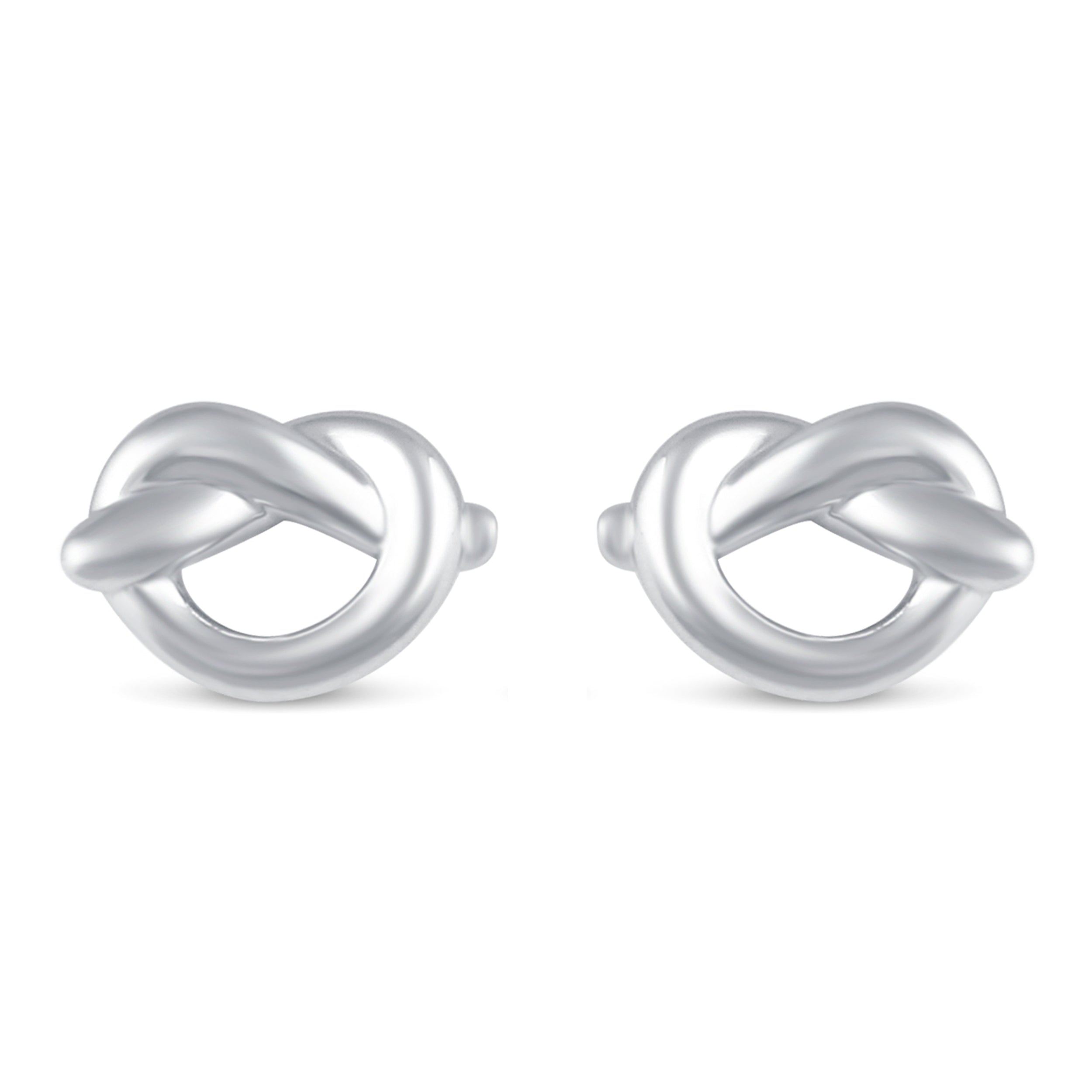 Mini Heart Knot Swirl Pretzel Bow Stud Earrings silver925 jewelry primeandpure