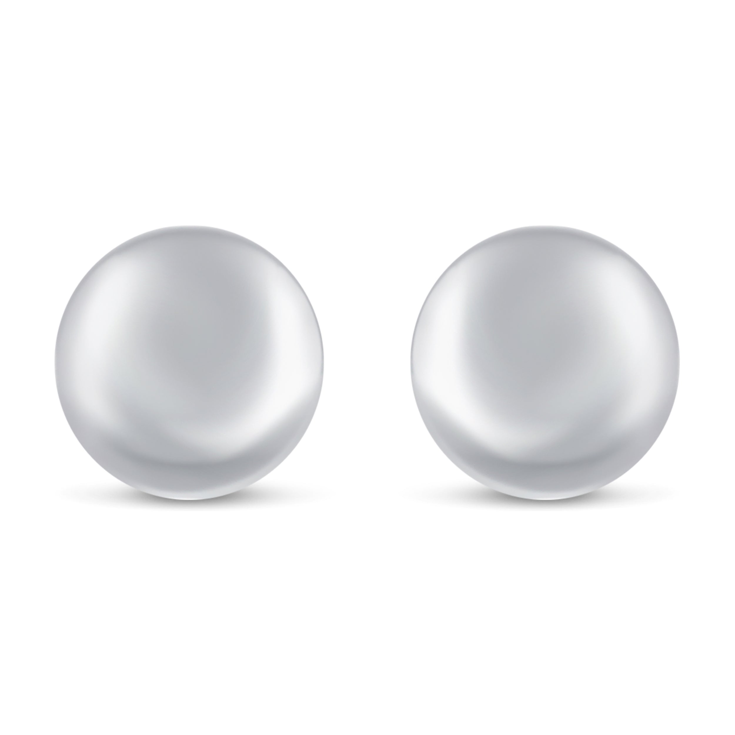 Solid Disk Plain Circle Round Stud Earrings silver925 primeandpure