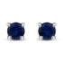 Synthetic  Saphhire Stud Earrings in 925 Sterling Silver