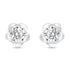 Floating Single Stone Petite Fleur Flower Petal Earrings in 925 Sterling Silver (Select Design)