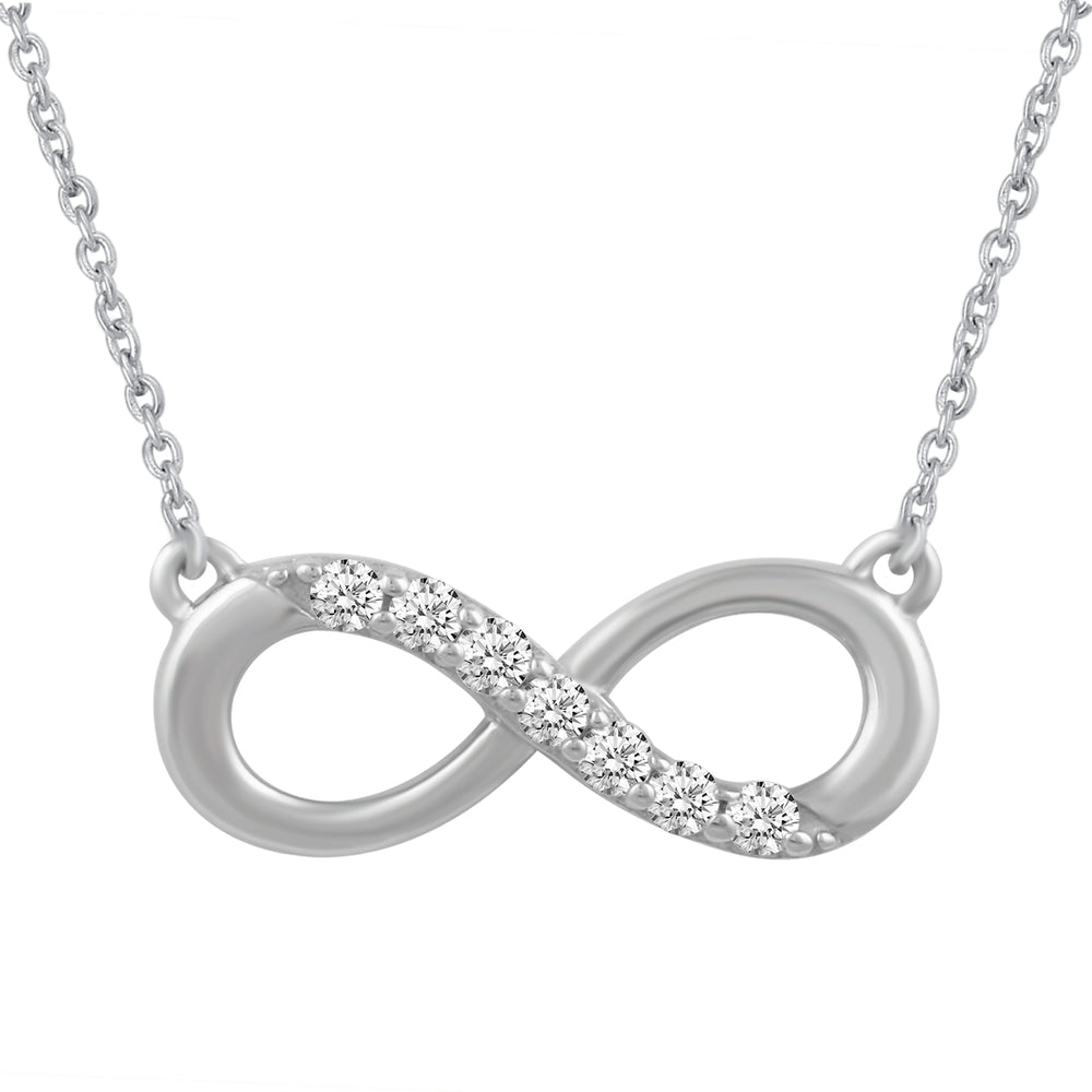 Infinity Forever Love Necklace Pendant in 925 Sterling Silver