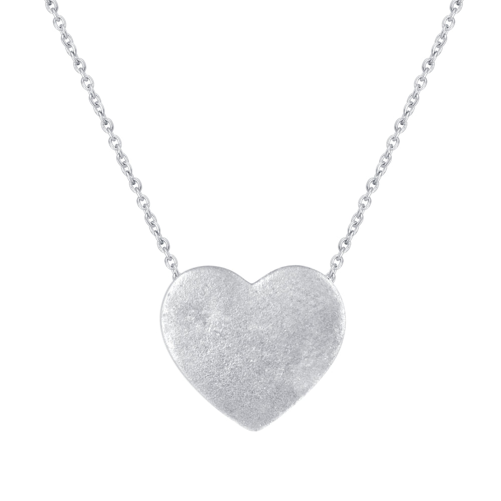Prime and Pure Floating Tiny Love Heart Simple Necklace Pendant in 925 Sterling Silver