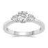 3-Stone Three Round Stone Ring in 925 Sterling Silver - Prime and Pure