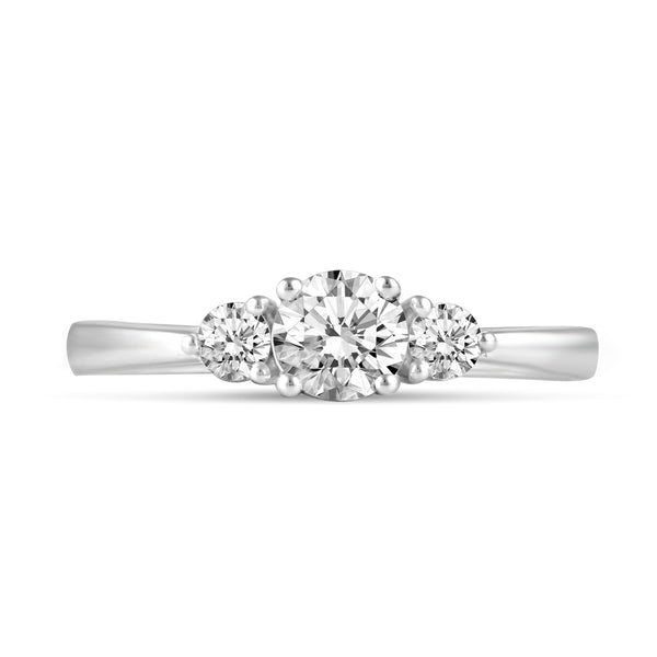 3-Stone Three Round Stone Ring in 925 Sterling Silver Jewelry