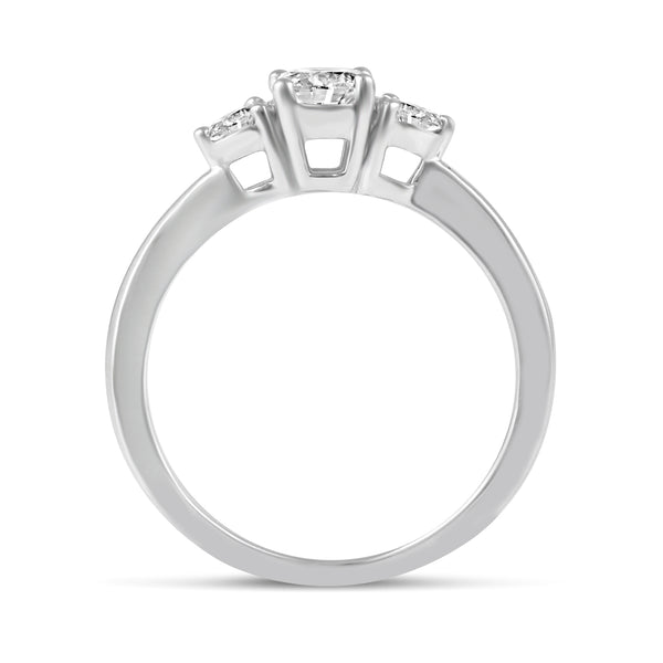 3-Stone Three Round Stone Ring in 925 Sterling Silver - Prime and Pure
