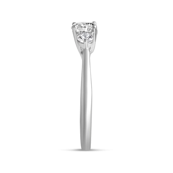 3-Stone Three Round Stone Ring in 925 Sterling Silver - Prime and Pure