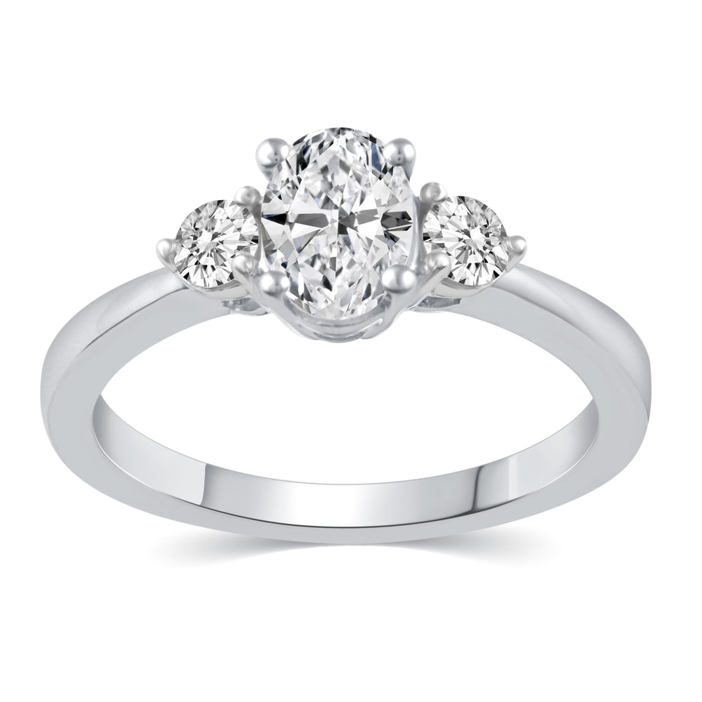 3-Stone Three Stone Oval Cut Ring in 925 Sterling Silver