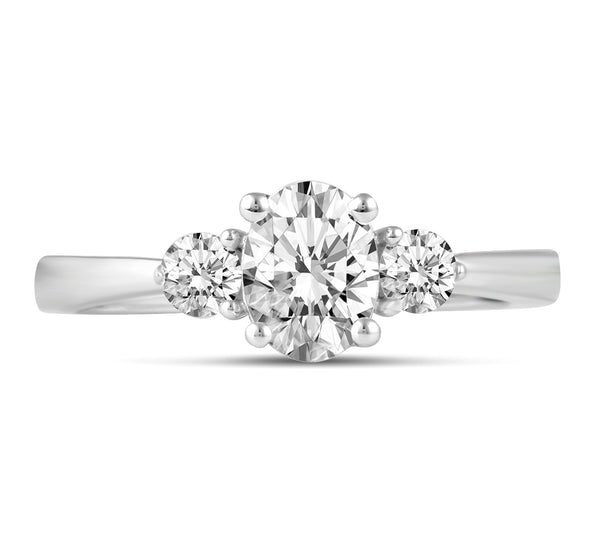 3-Stone Three Stone Oval Cut Ring in 925 Sterling Silver Jewelry primeandpure