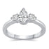 3-Stone Three Stone Pear Shape Teardrop Cut Ring in 925 Sterling Silver Jewelry