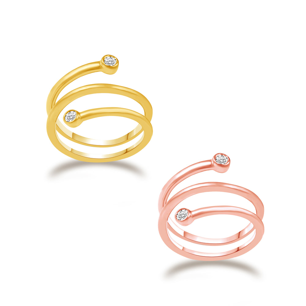 Braided Wrap Wave Promise Ring in 925 Sterling Silver
