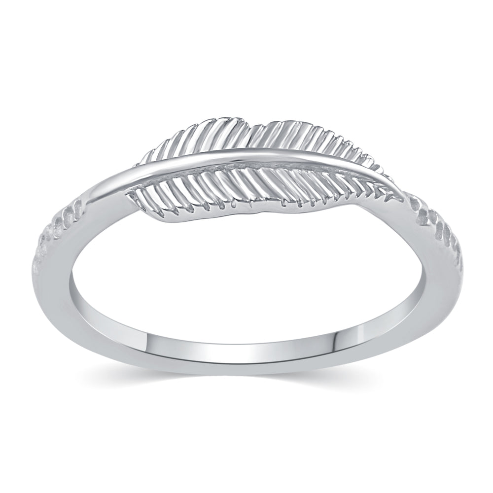 Leaf Feather Fashion Ring in 925 Sterling Silver