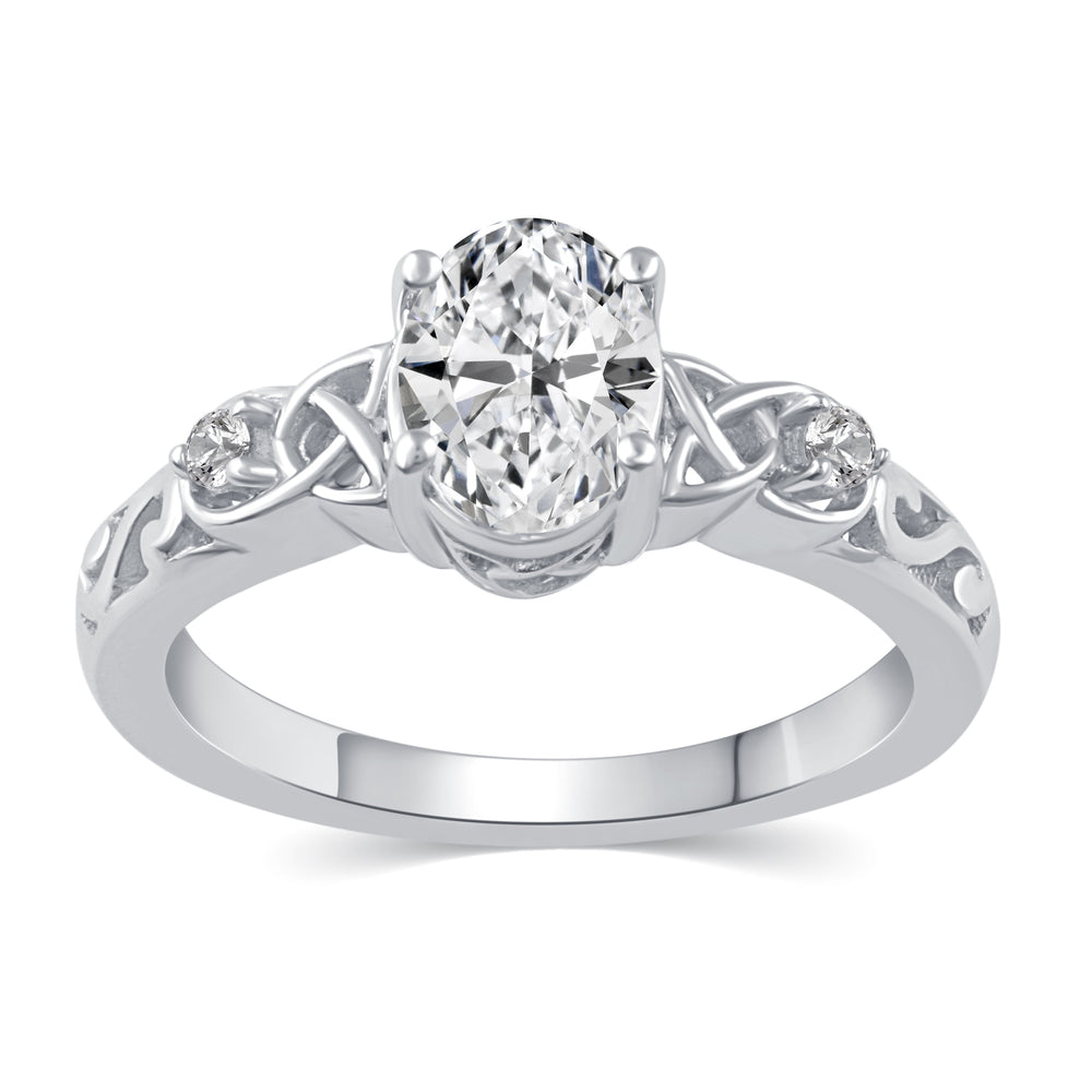 Oval Statement Ring in 925 Sterling Silver