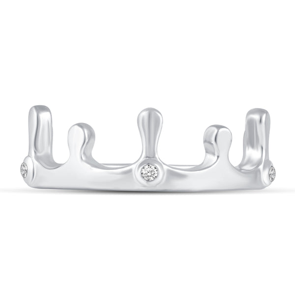 Crown Plain Ring in 925 Sterling Silver