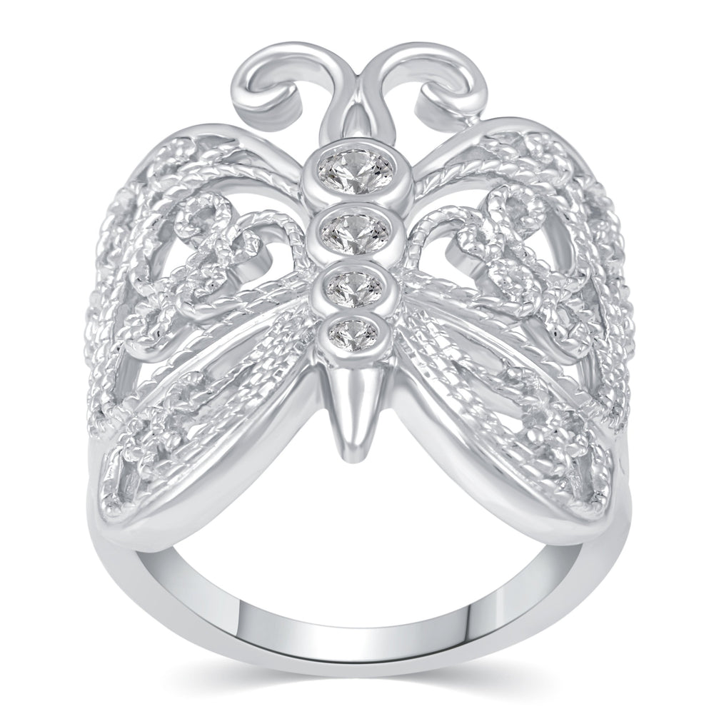 Filigree Butterfly Ring in 925 Sterling Silver