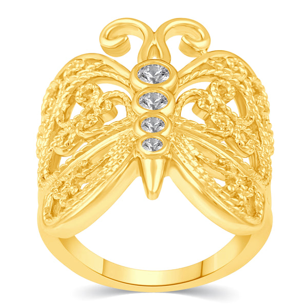 Filigree Butterfly Ring in 925 Sterling Silver