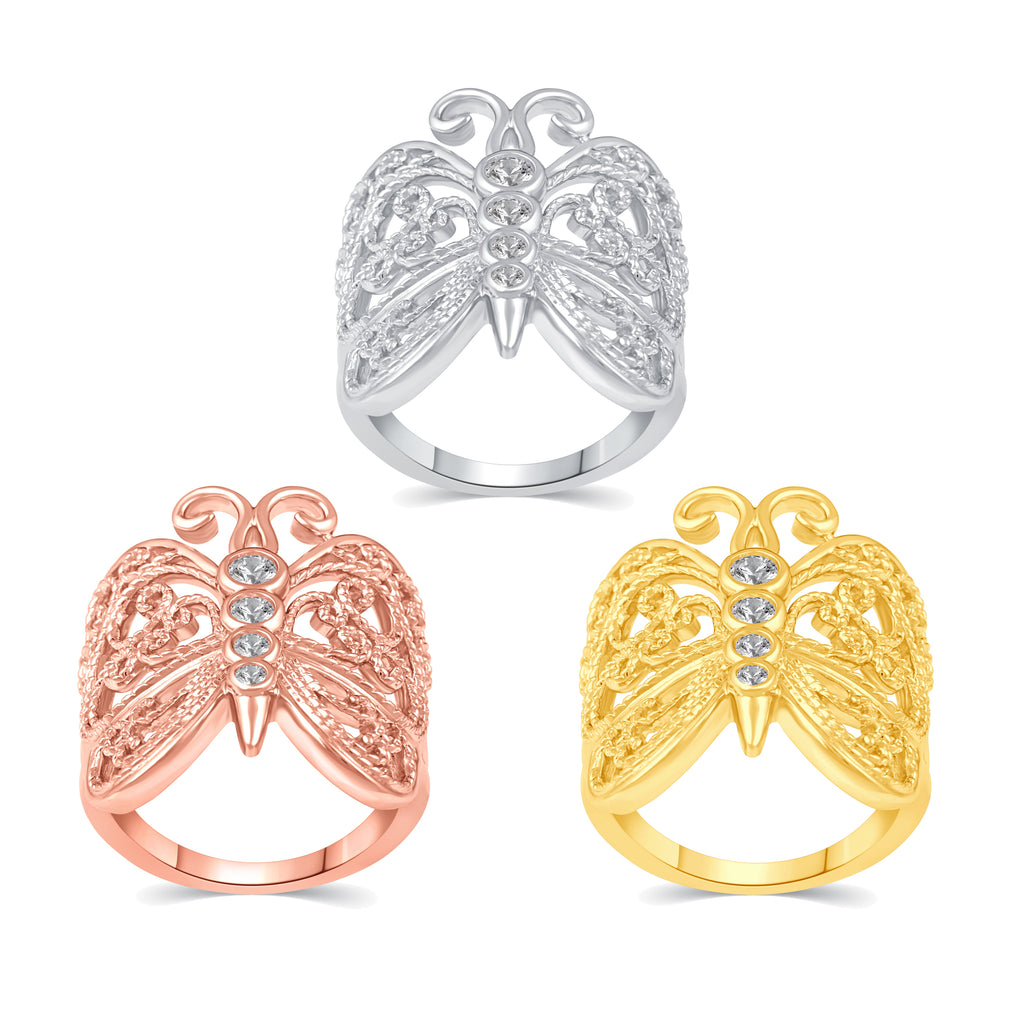 Sterling Gifts Filigree Butterfly Pin Gold Plated