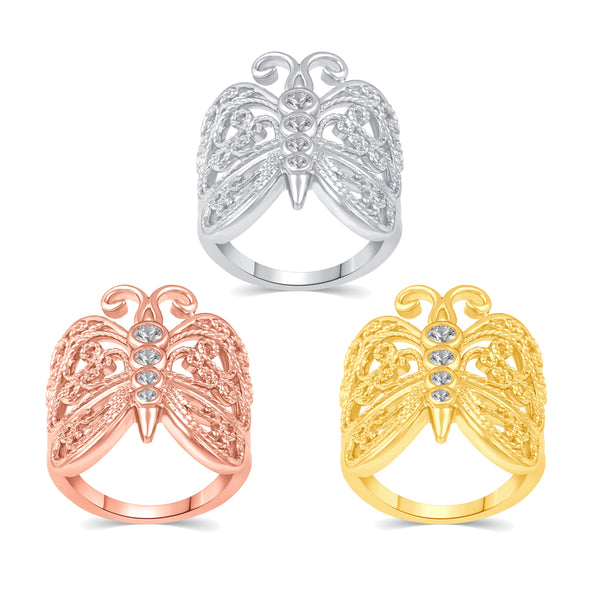 Filigree Butterfly Ring in 925 Sterling Silver
