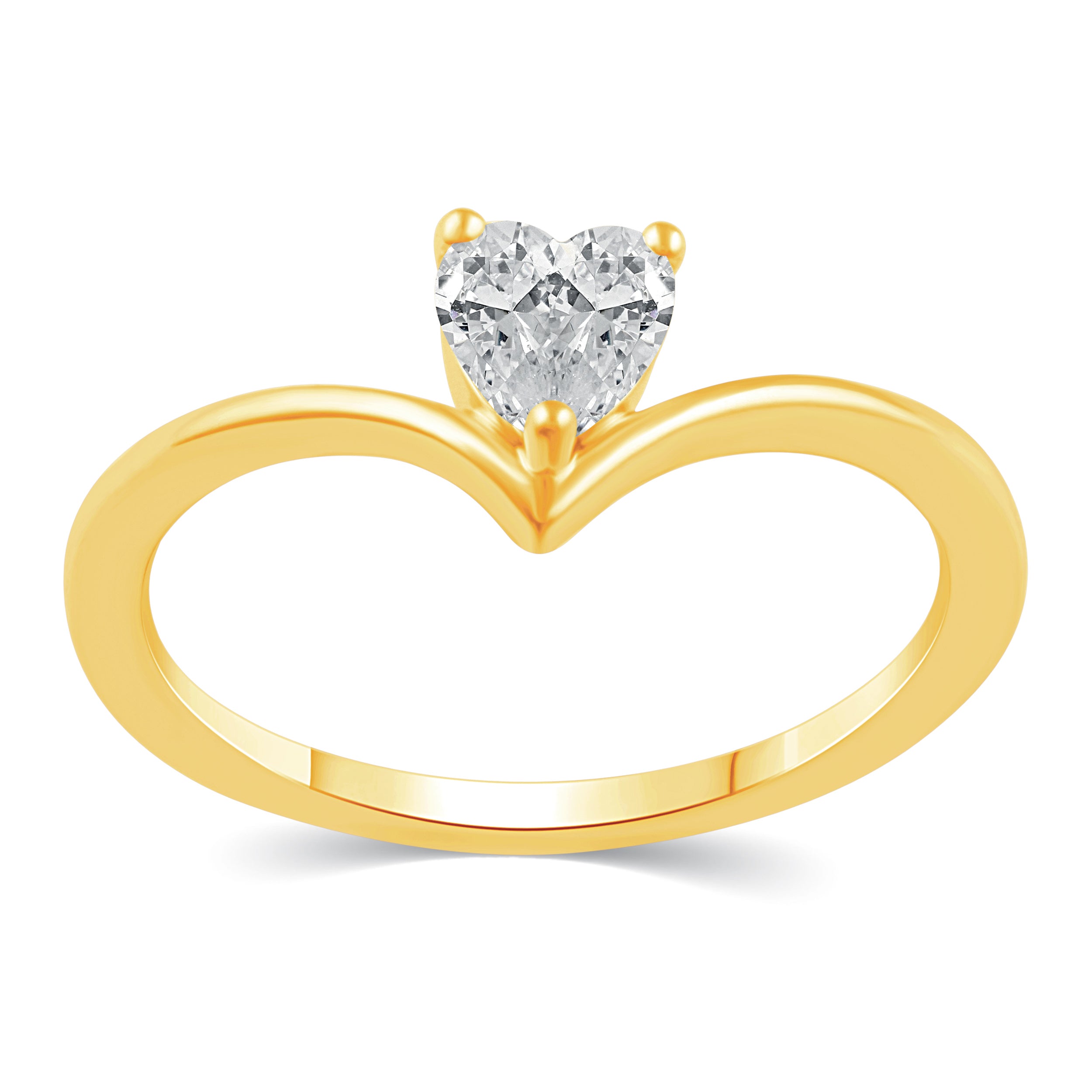 Heart Shape Cut Stone Ring in 925 Sterling SilverHeart Shape Cut Stone Ring in 925 Sterling Silver Jewelry primeandpure
