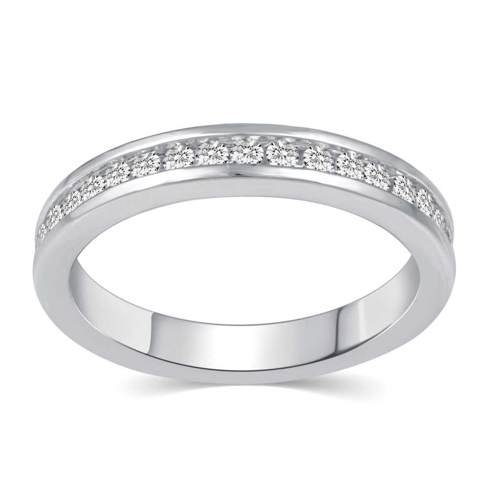 Channel Set All-Around Band Ring in 925 Sterling Silver