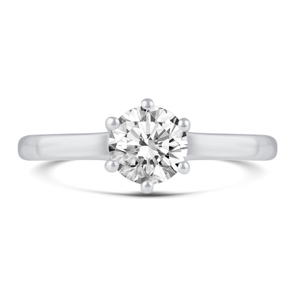 Round Cut Solitaire Ring in 925 Sterling Silver Jewelry engagement bridal anniversary fine cheap affordable