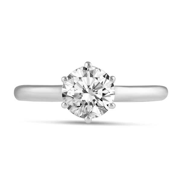 Round Cut Solitaire Ring in 925 Sterling Silver Jewelry engagement bridal anniversary fine cheap affordable