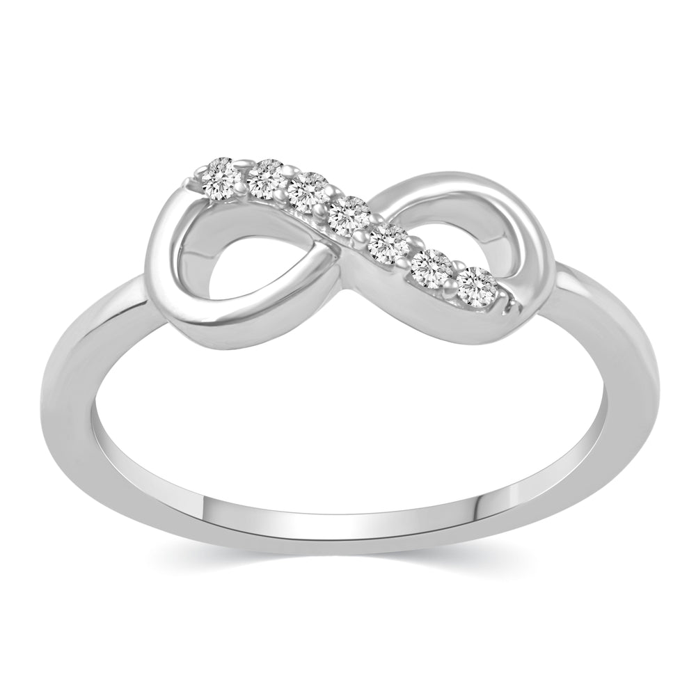 Infinity Pave Ring in 925 Sterling Silver