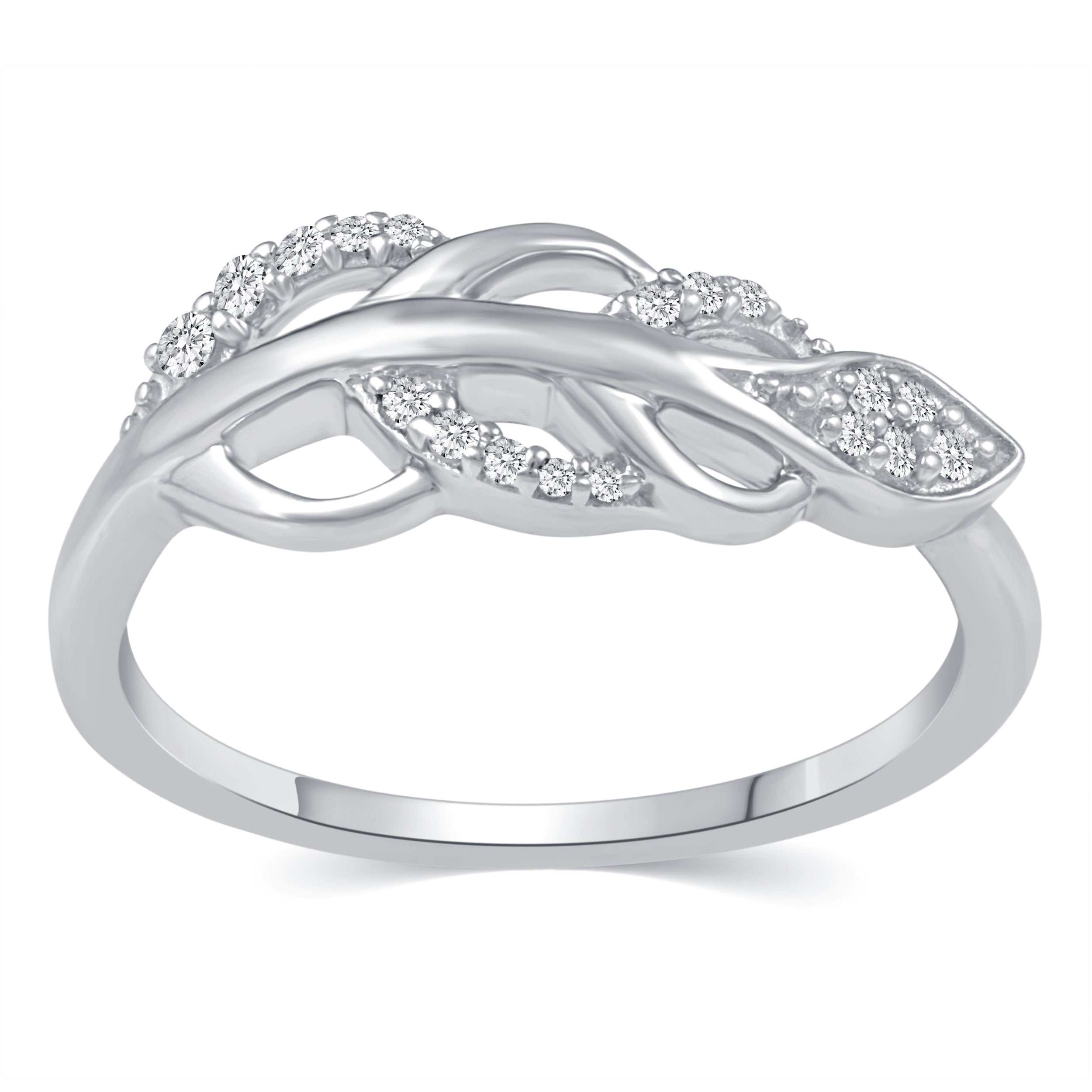 Feather Open Leaf Pave Ring in 925 Sterling Silver Jewelry popular newyork fine affordable