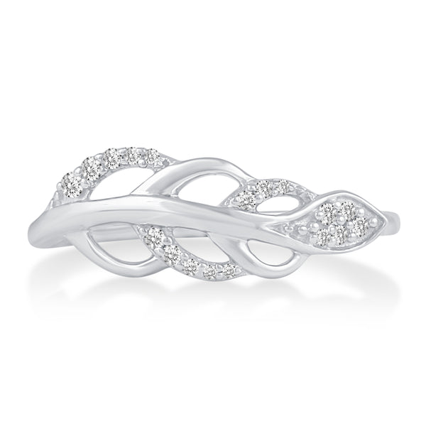 Feather Open Leaf Pave Ring in 925 Sterling Silver Jewelry popular newyork fine affordable