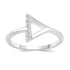 1/10 Cttw CZ Triangle Trillion Ring in 925 Sterling Silver