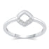 1/10 Cttw CZ Open Square Ring in 925 Sterling Silver