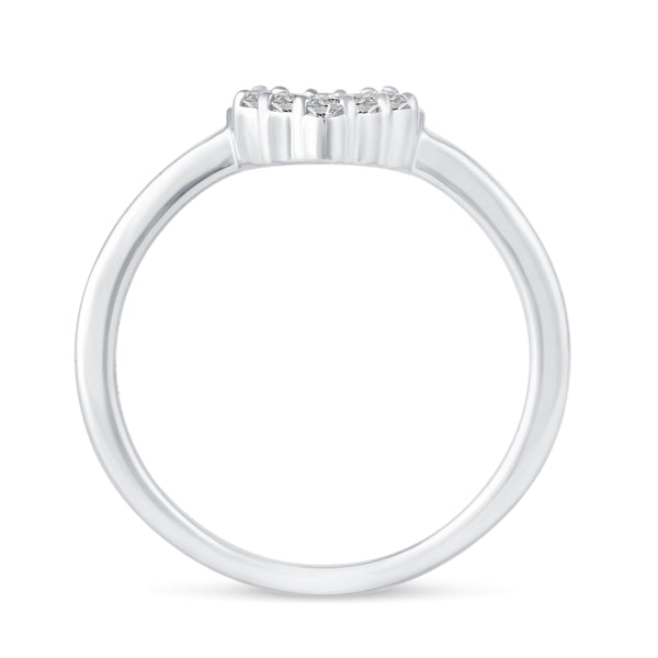 1/10 Cttw CZ Open Square Ring in 925 Sterling Silver