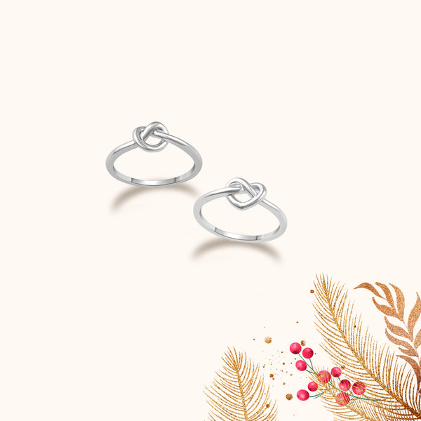 Love Knot Simple Plain Ring in 925 Sterling Silver jewelry primeandpure