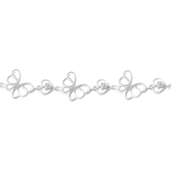 Butterflies Delicate Bracelet in 925 Sterling Silver