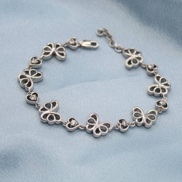 Butterflies Delicate Bracelet in 925 Sterling Silver - Prime and Pure