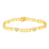 Heart Bracelet in 925 Sterling Silver Yellow Gold - Prime and Pure