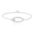 1/20 Cttw CZ Open Oval Floating Stone 7" Bracelet in 925 Sterling Silver