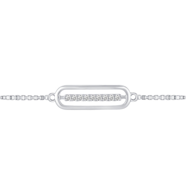 1/10 Cttw CZ Open Open Bar Oval Adjustable 7