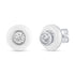 1/5 CTW CZ Removable Jacket Enamel Miracle Plate Stud Earrings in 925 Sterling Silver WHITE