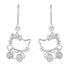 Prime and Pure 1/10 ctw CZ Hello Kitty Earrings set in 925 Sterling Silver