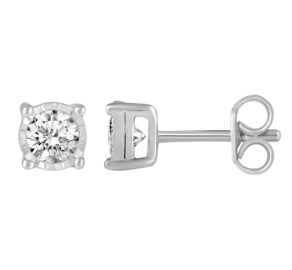 Prime and Pure 1/2 ctw CZ Earrings set in 925 Sterling Silver