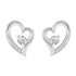 Prime and Pure 1/4ctw CZ Heart Earrings set in 925 Sterling Silver