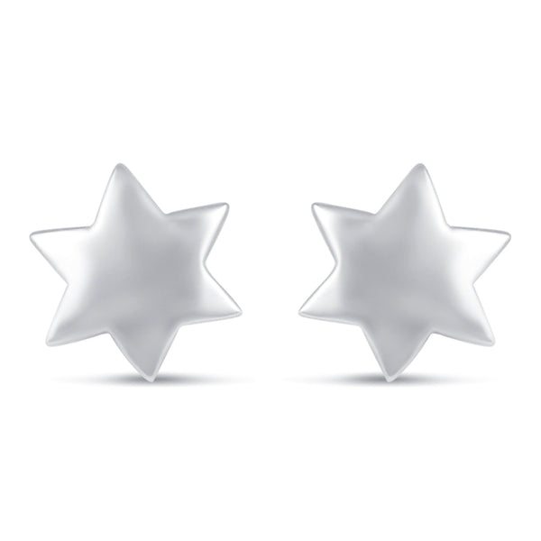 Solid Disk Plain Stud Earrings in 925 Sterling Silver - Prime and Pure