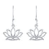 Open Lotus Flower Charm Drop Dangle Swing Earrings  sterlingsilver primeandpure