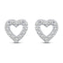 Pave Cluster Heart Shape Stud Earrings silver925 jewelry primeandpure