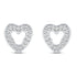 Pave Cluster Mini Heart Shape Stud Earrings sterlingsilver jewelry primeandpure