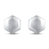 Solid Disk Plain Plain Hexagon Geometric Stud Earrings  silver925 primeandpure